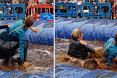 Gravy Wrestling 2018 - Blue dab a dee and bat girl Collage