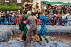 Gravy Wrestling 2018 - lifting the ref